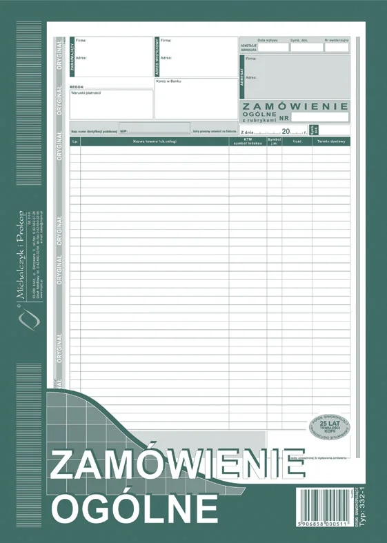 332-1 Zamówienie ogólne