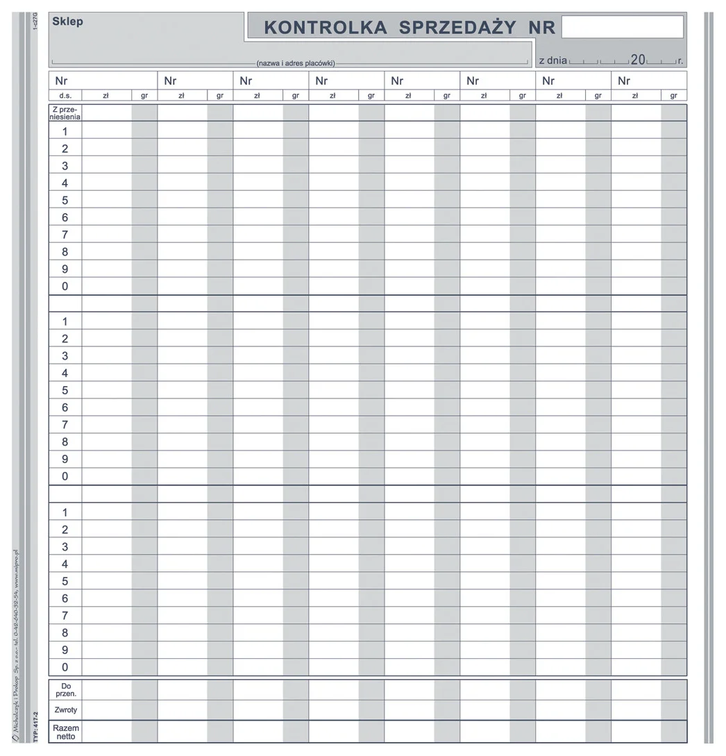 Galeria - 417-2 Kontrolka sprzedaży