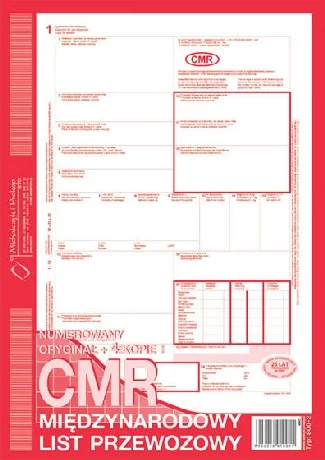 800-2 CMR Międzynarodowy list przewozowy
