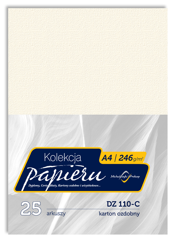 Galeria - DZ110-C Karton ozdobny juta kremowa