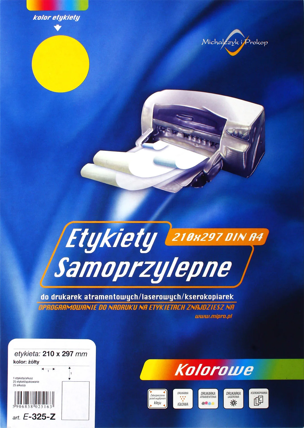 Galeria - E-325-Z Etykieta 210 x 297 mm