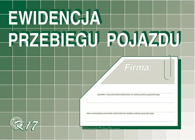 K17 Ewidencja przebiegu pojazdu