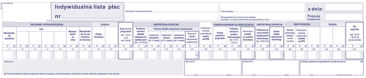 Galeria - P5m Indywidualna lista płac