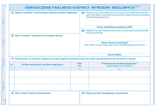 Galeria - 306-3 Oświadczenie finalnego nabywcy wyrobów węglowych