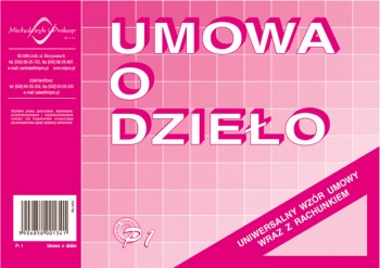 Umowa o dzieło z rachunkiem wzór